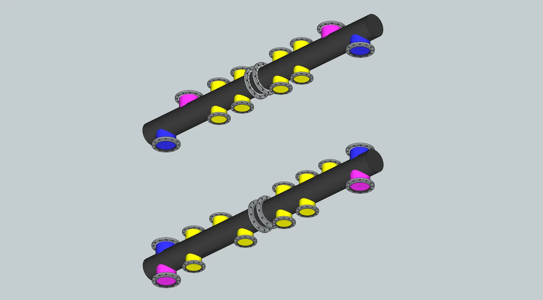 3D RSW estructura isometrico inferior — Ingeniería RSW